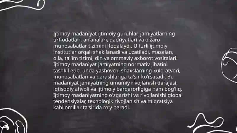 Ijtimoy madaniyatning tashkilot faoliyatiga ta'siri. Ijtimoiy madaniyat indeksi. 3
