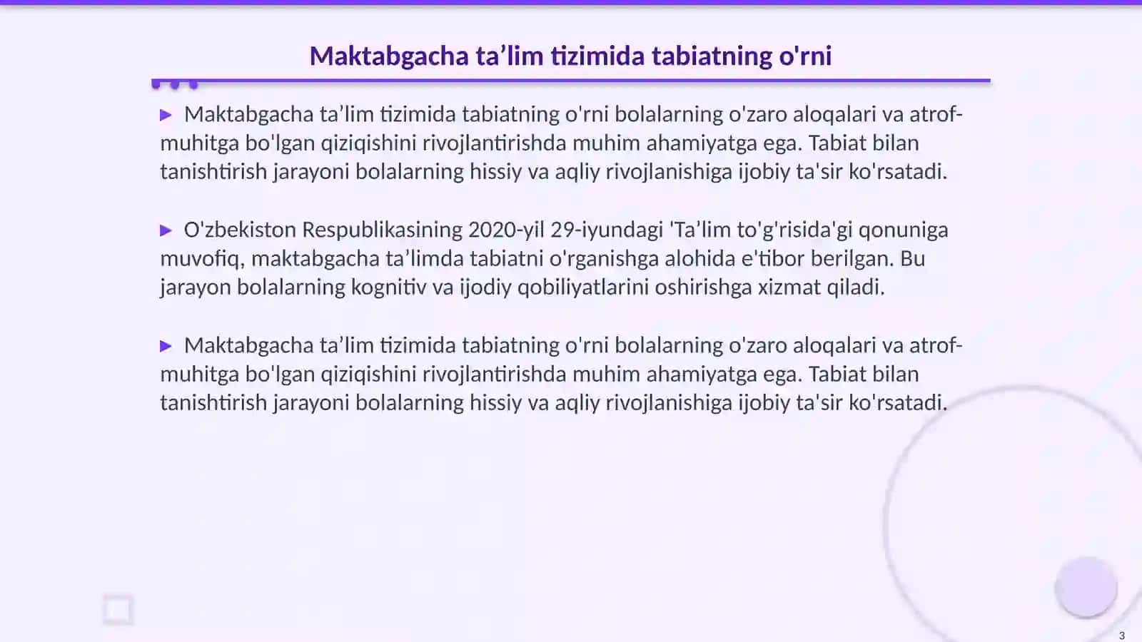 Maktabgacha taʼlim tashkilotlarida tabiat bilan tanishtirishga doir ishlar tizimi 3