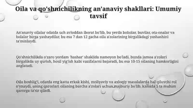 Oila va mahalla ijtimoiylashuvini an'anaviy shakllari 3