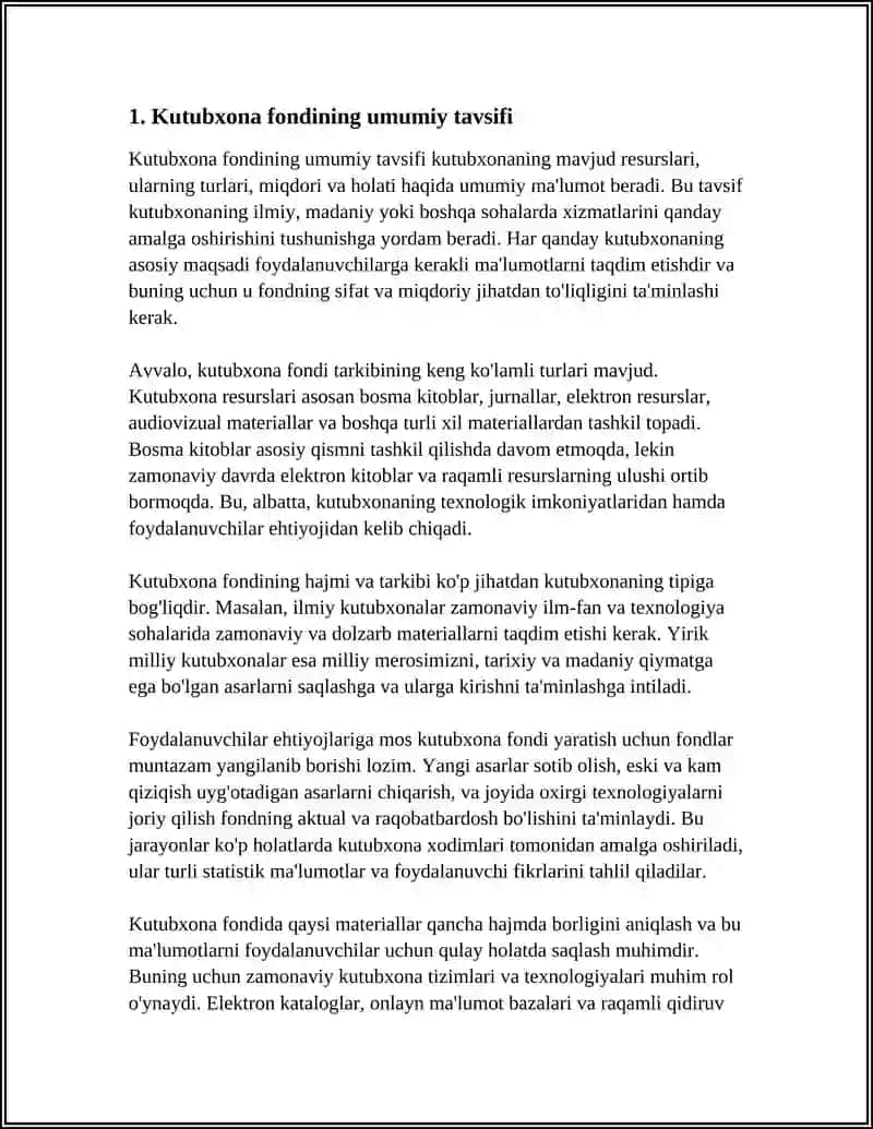 Kutubxonalarning Tavsifi 3