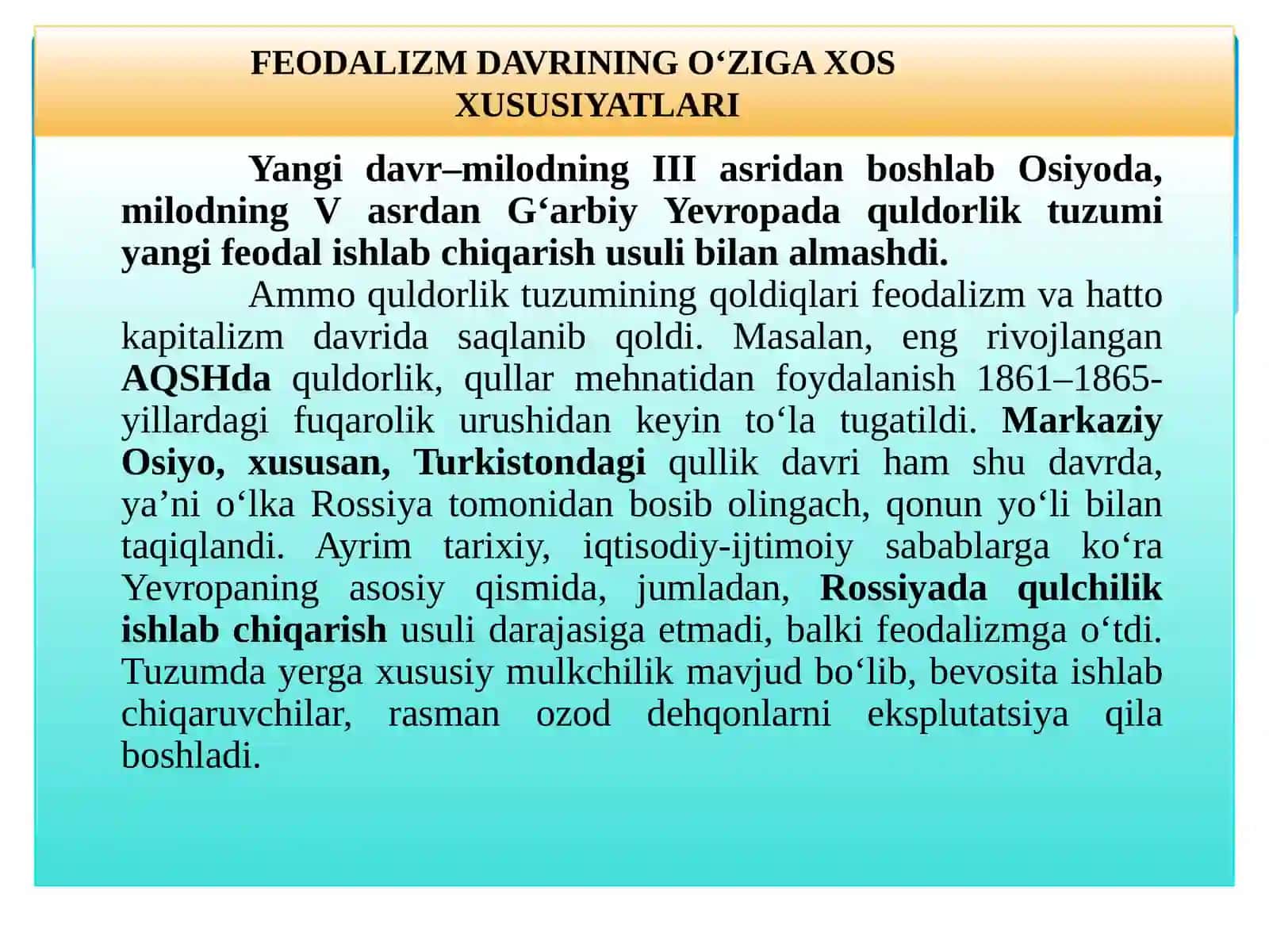 FEODAL JAMIYATI VA UNING YEMIRILISHI DAVRIDAGI IQTISODIY TA’LIMOTLAR 3