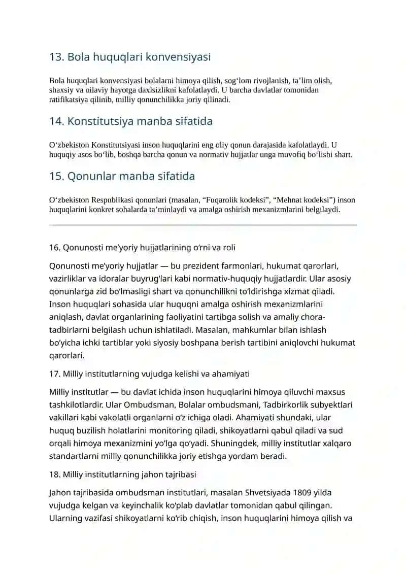 Inson huquqi fanining tushunchasi va predmeti 3