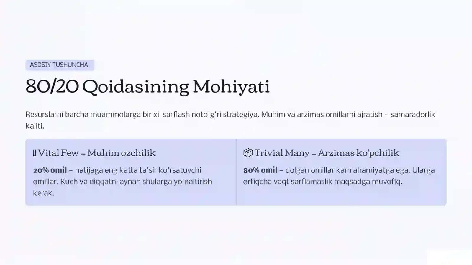 Pareto Samaradorligi slayd 3