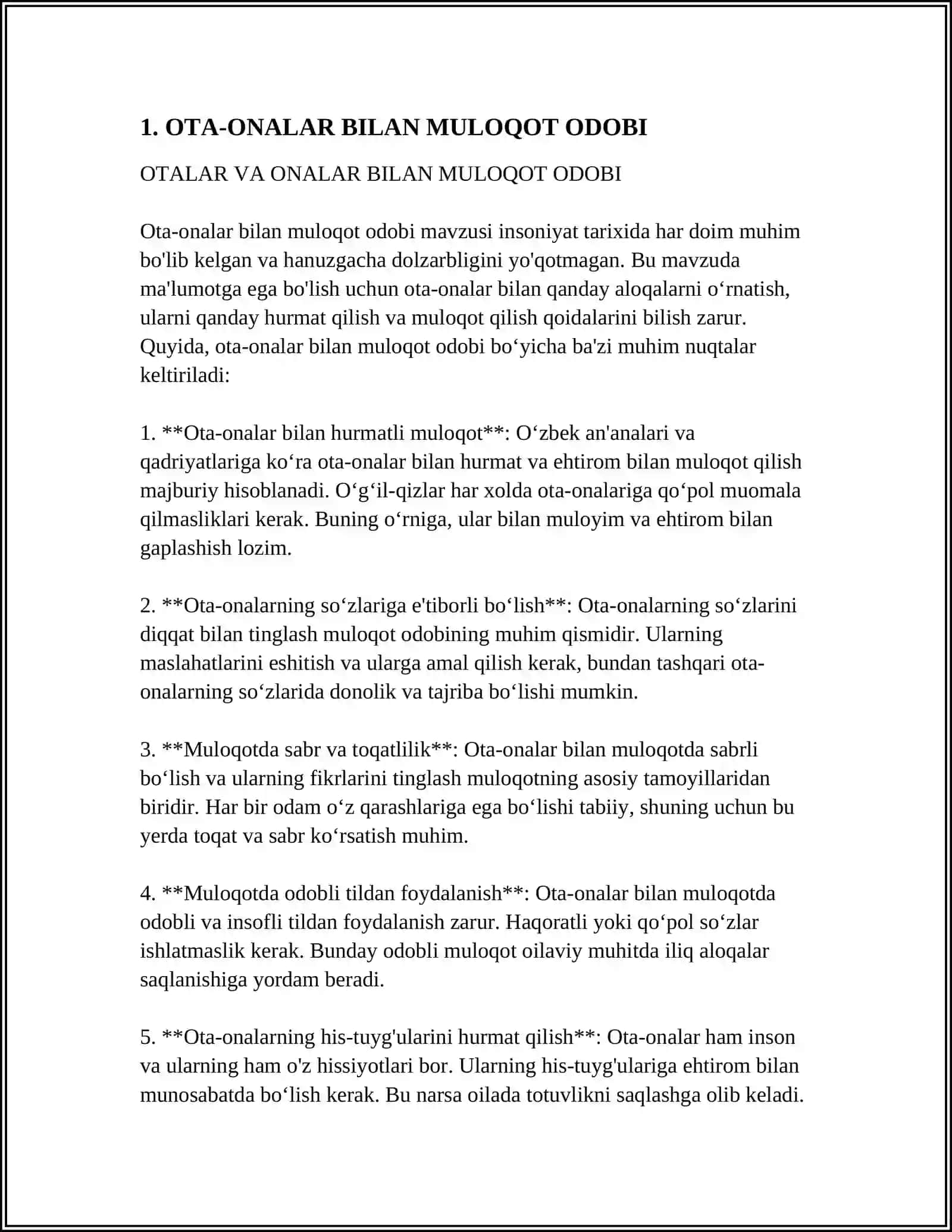 Mavzu: MAKTABGACHA TAʼLIM TASHKILOTLARIDA OTA-ONALAR BILAN HAMKORLIKDA MUOMOLI VAZIYATLAR 3