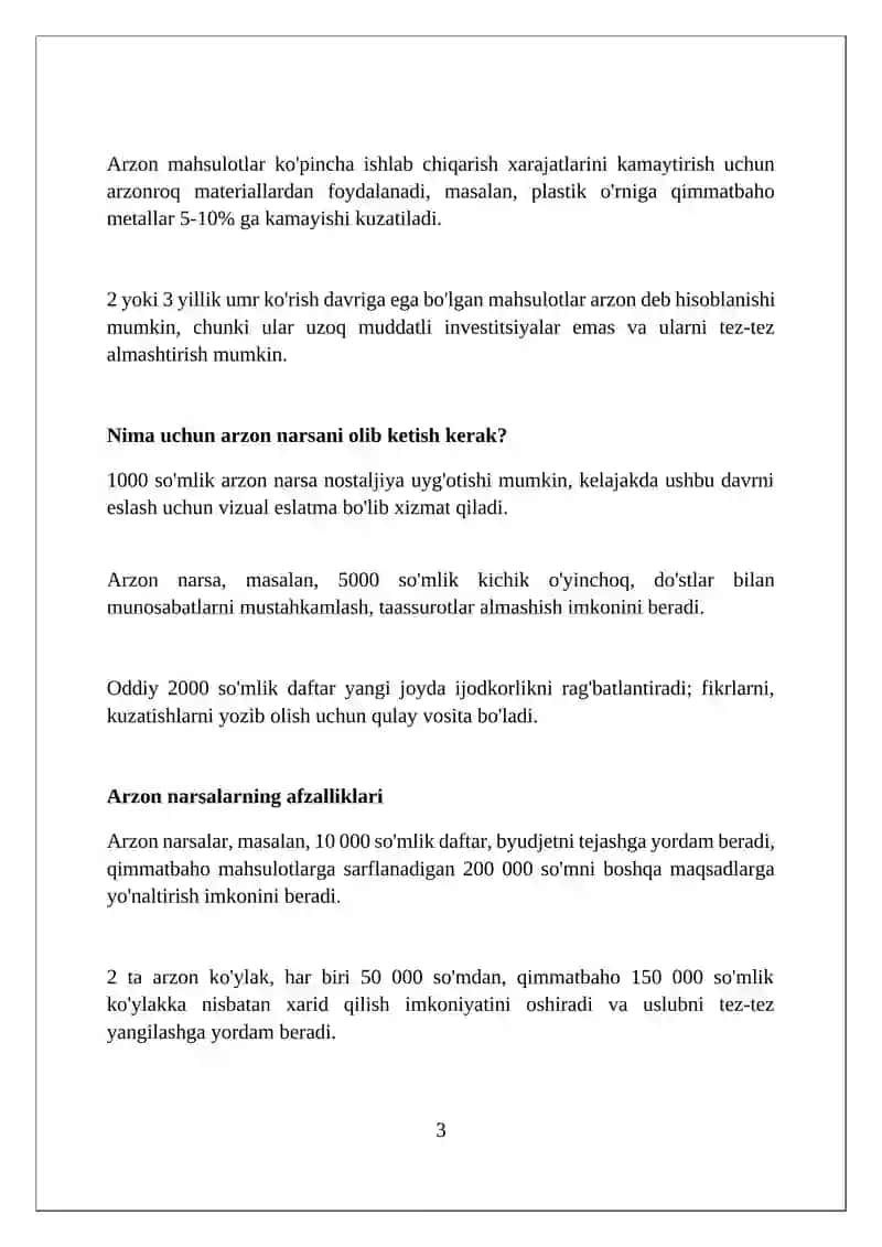 Men bilan birga arzon narsa oling 3