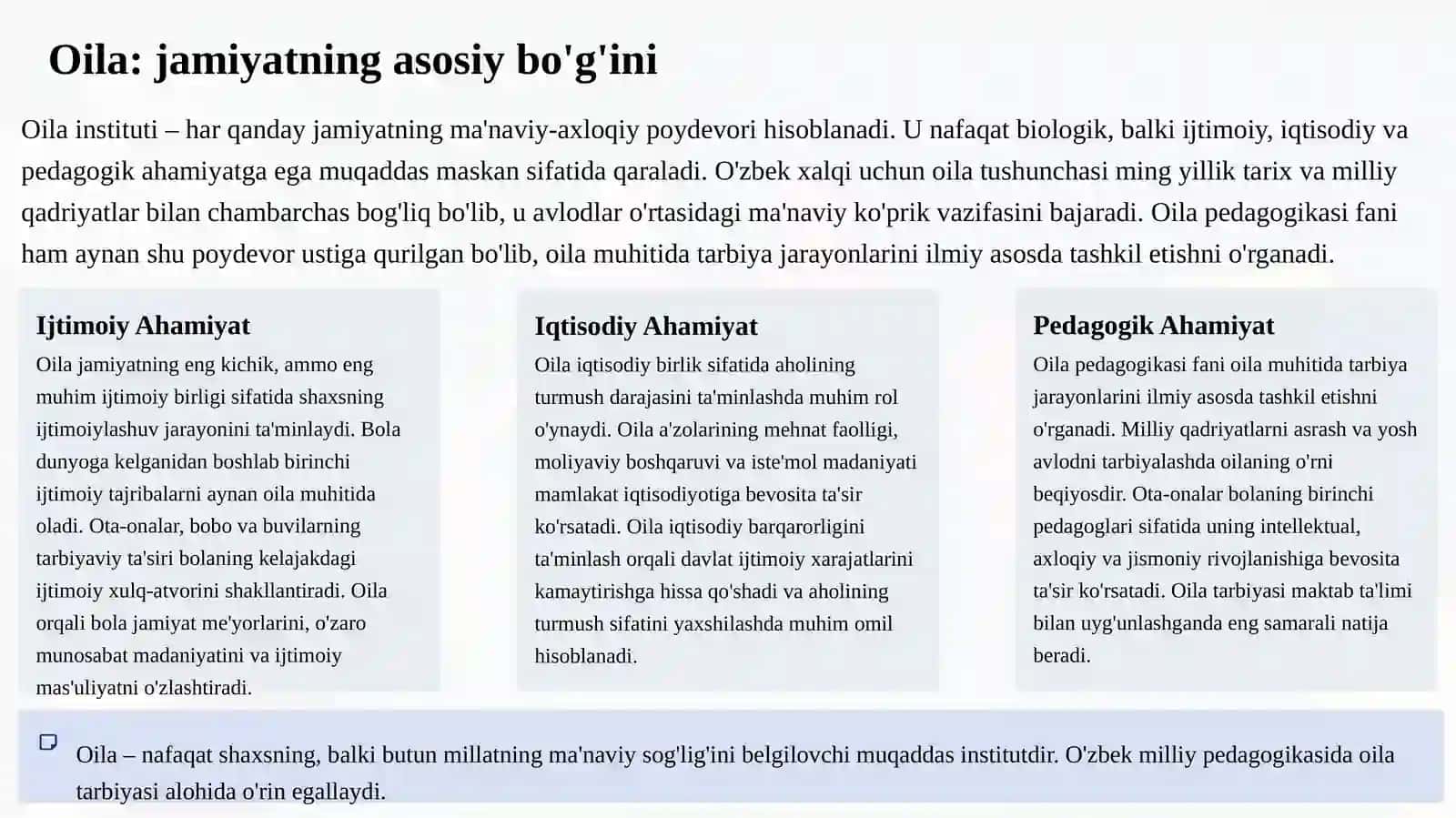 O’zbekiston oila pedagogikasi fanining rivojlanishi 3