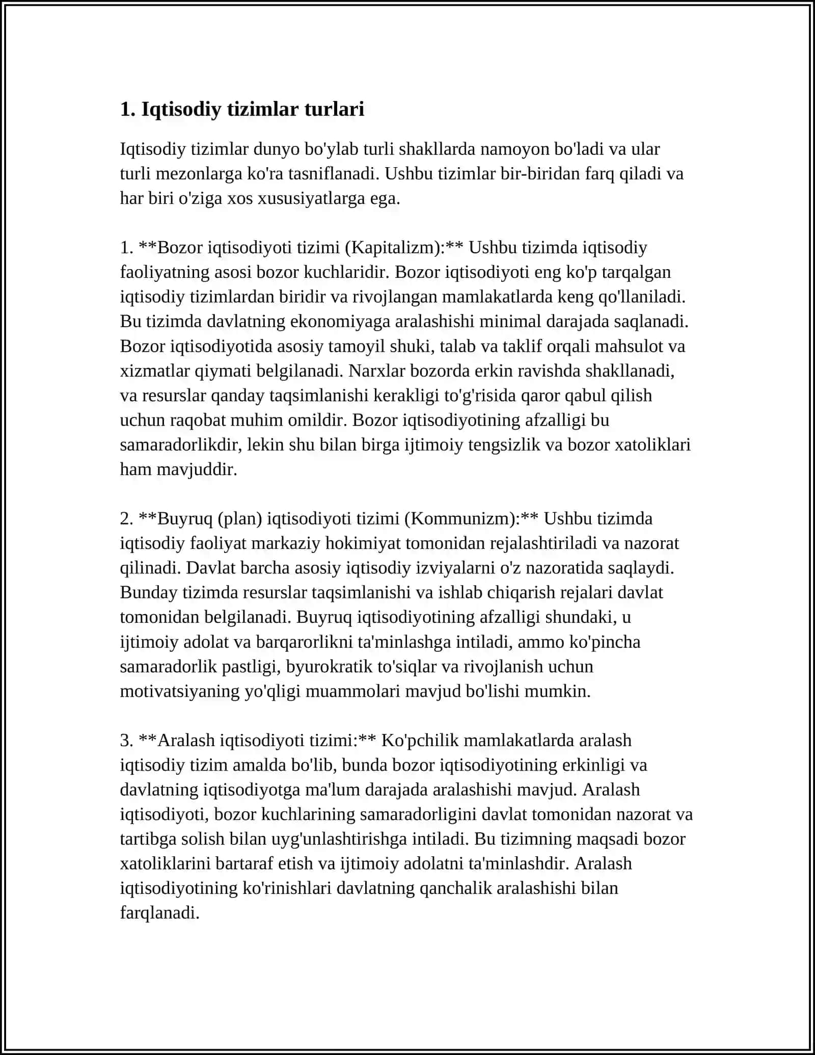 IQTISODIY TIZIMLAR VA QARORLAR 3
