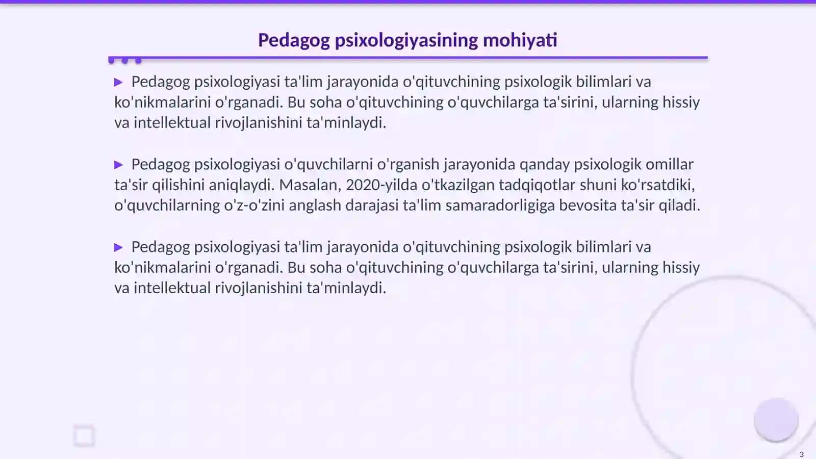 Pedagog psixologiyasi 3