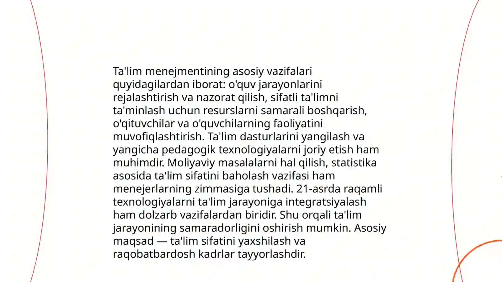 Ta'lim menejmenti boshqaruvining umumiy qonuniyatlari, tamoyillari va funksiyalari 3