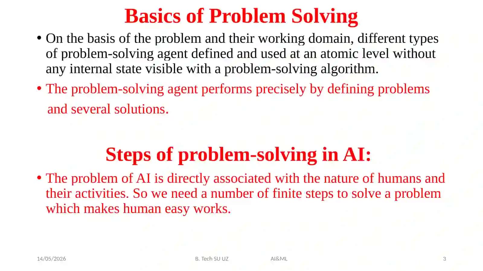 Artificial Intelligence 3