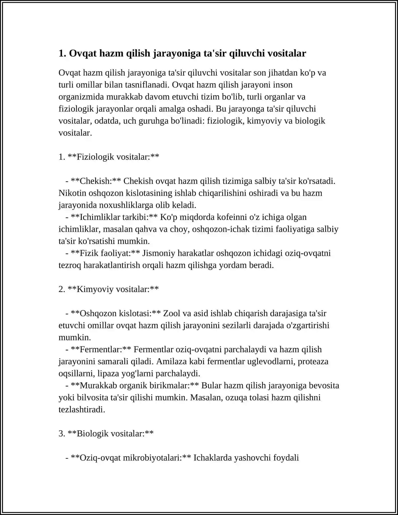 XAZM AZOLARI TIZIMIGA TA'SIR QILADIGAN VOSITALAR. ISHTAHAGA TA'SIR QILADIGAN VOSITALAR 3
