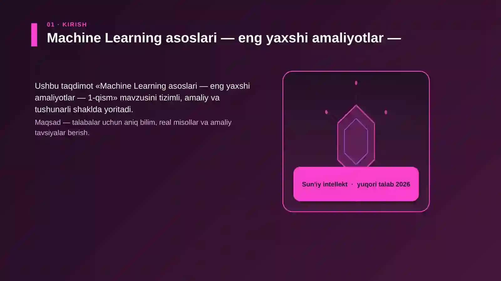 Machine Learning asoslari — eng yaxshi amaliyotlar — 1-qism 3