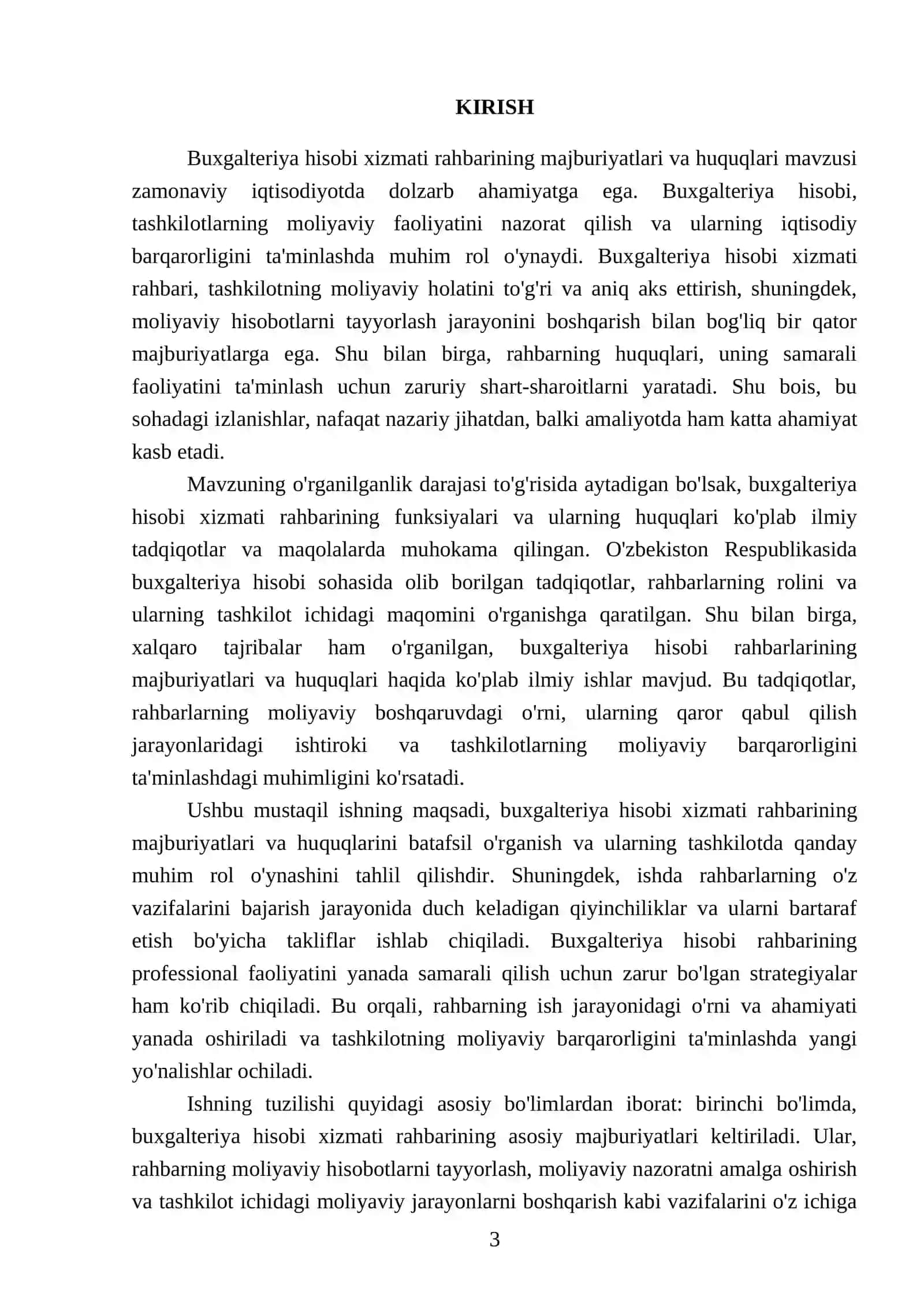 Buxgalteriya hisobi xizmati rahbarining majburiyatlari va huquqlari 3