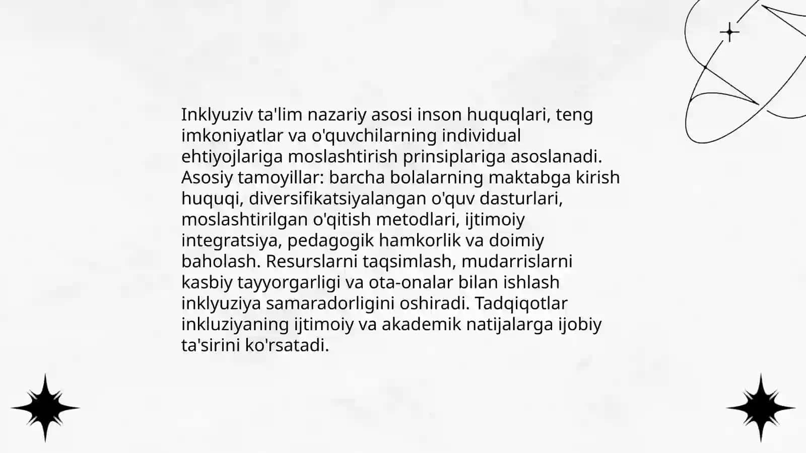 Inklyuziv ta'lim tamoyillari, rivojlanish istiqbollari 3