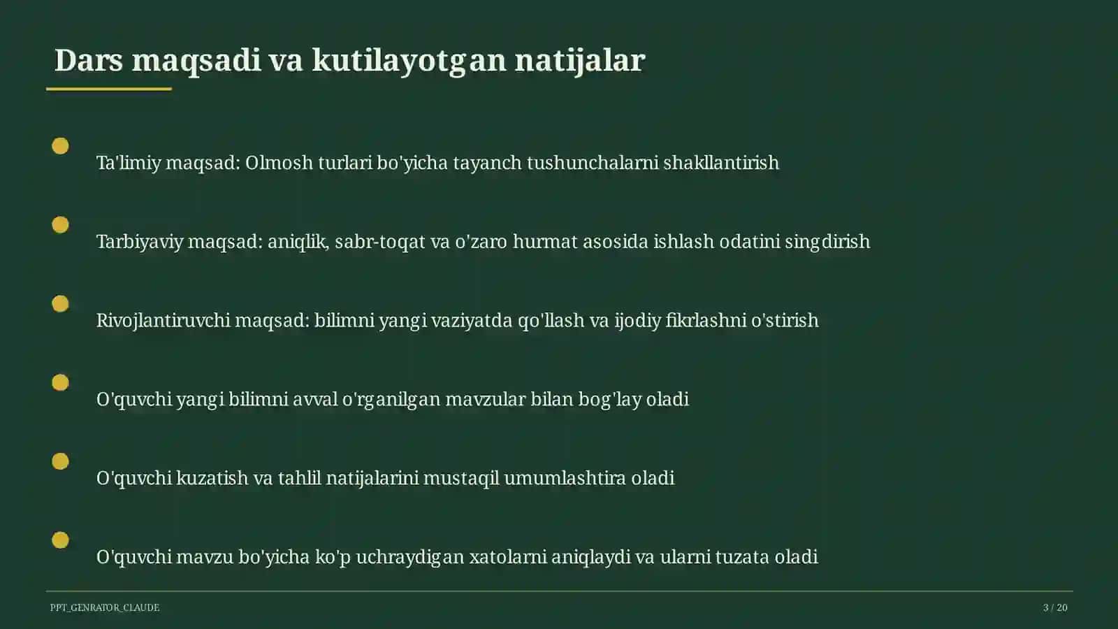 Olmosh turlari (6-sinf) 3