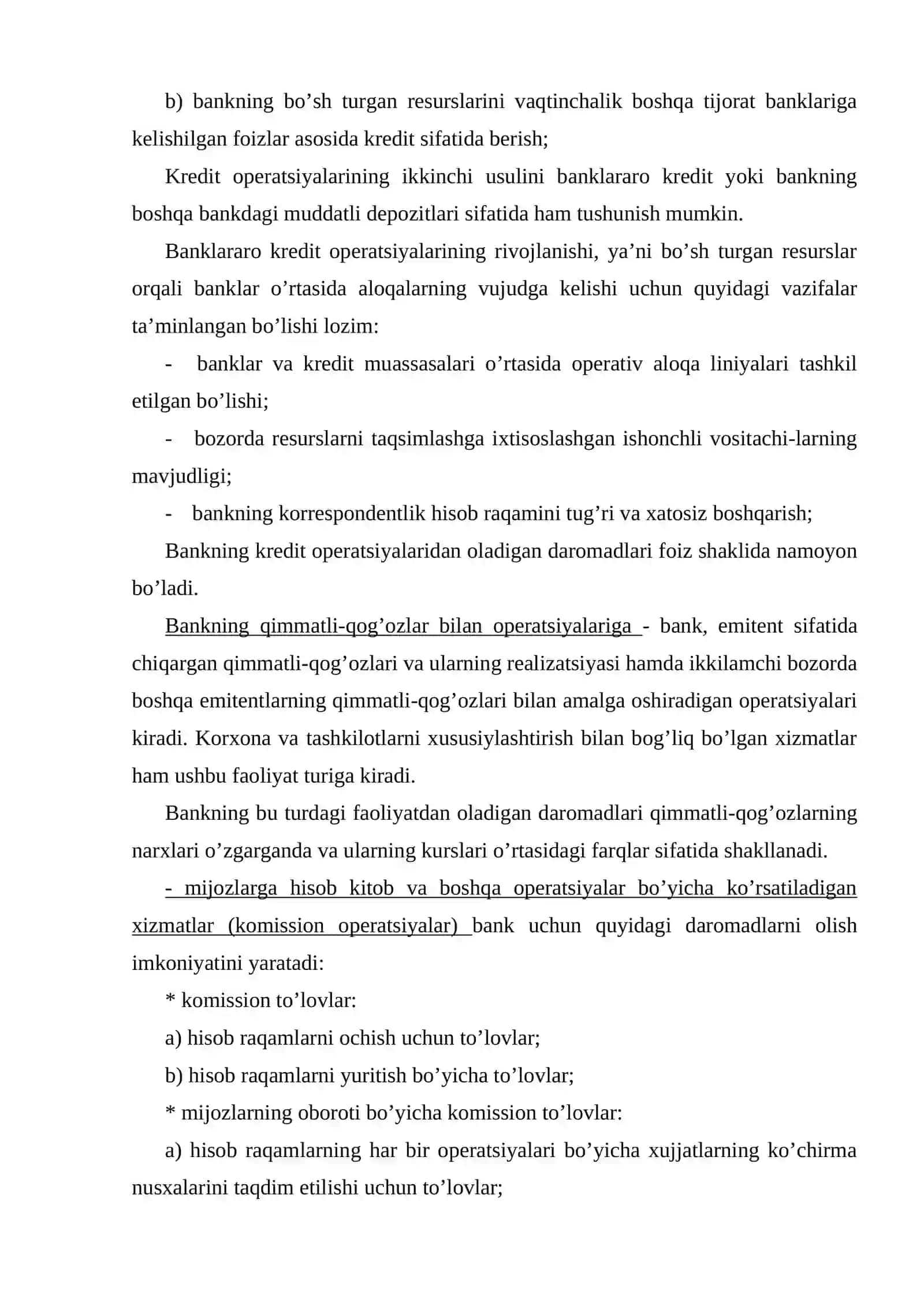 Tijоrat banklarining darоmadlari 3