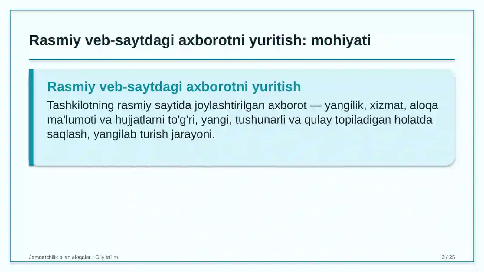 bulutli xizmatlar provayderlarida rasmiy veb saytdagi axborotni yuritish 4806 3