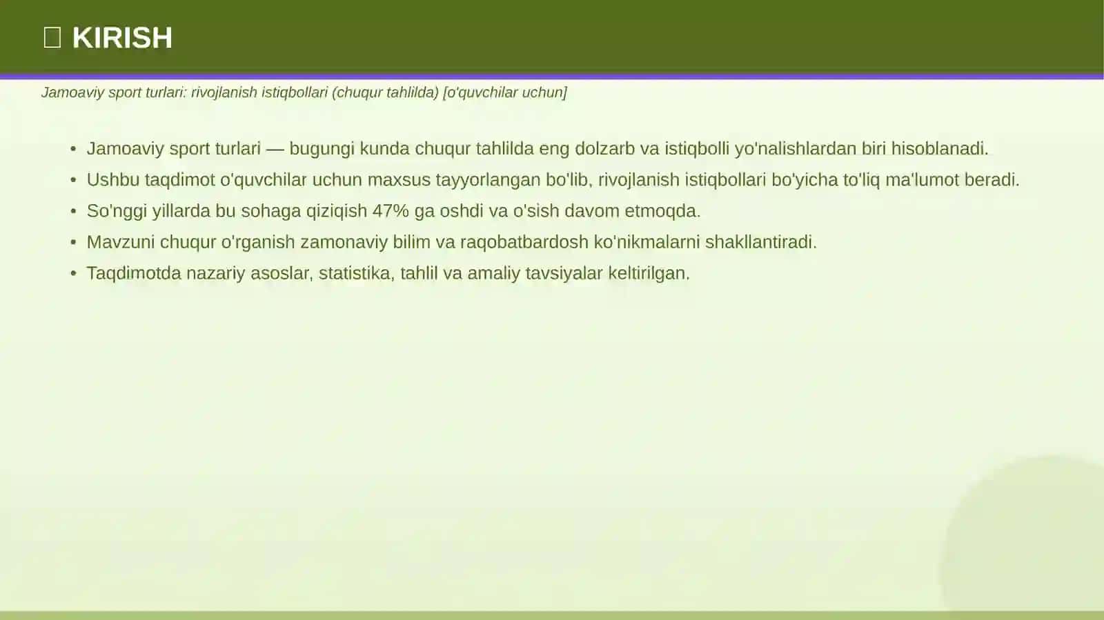 Jamoaviy sport turlari: rivojlanish istiqbollari (chuqur tahlilda) 3