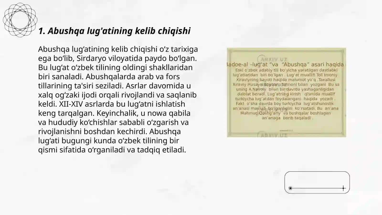 Abushqa lug'ati 3