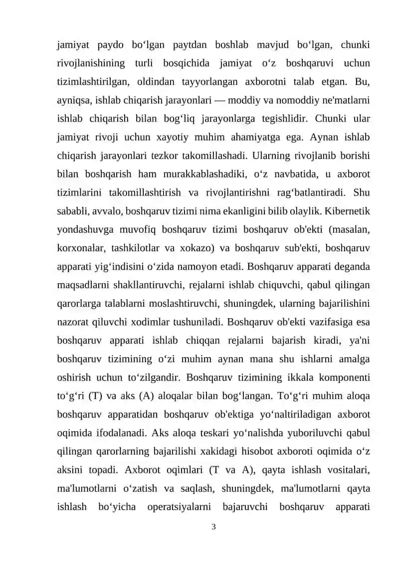 Axborot tizimlari 3