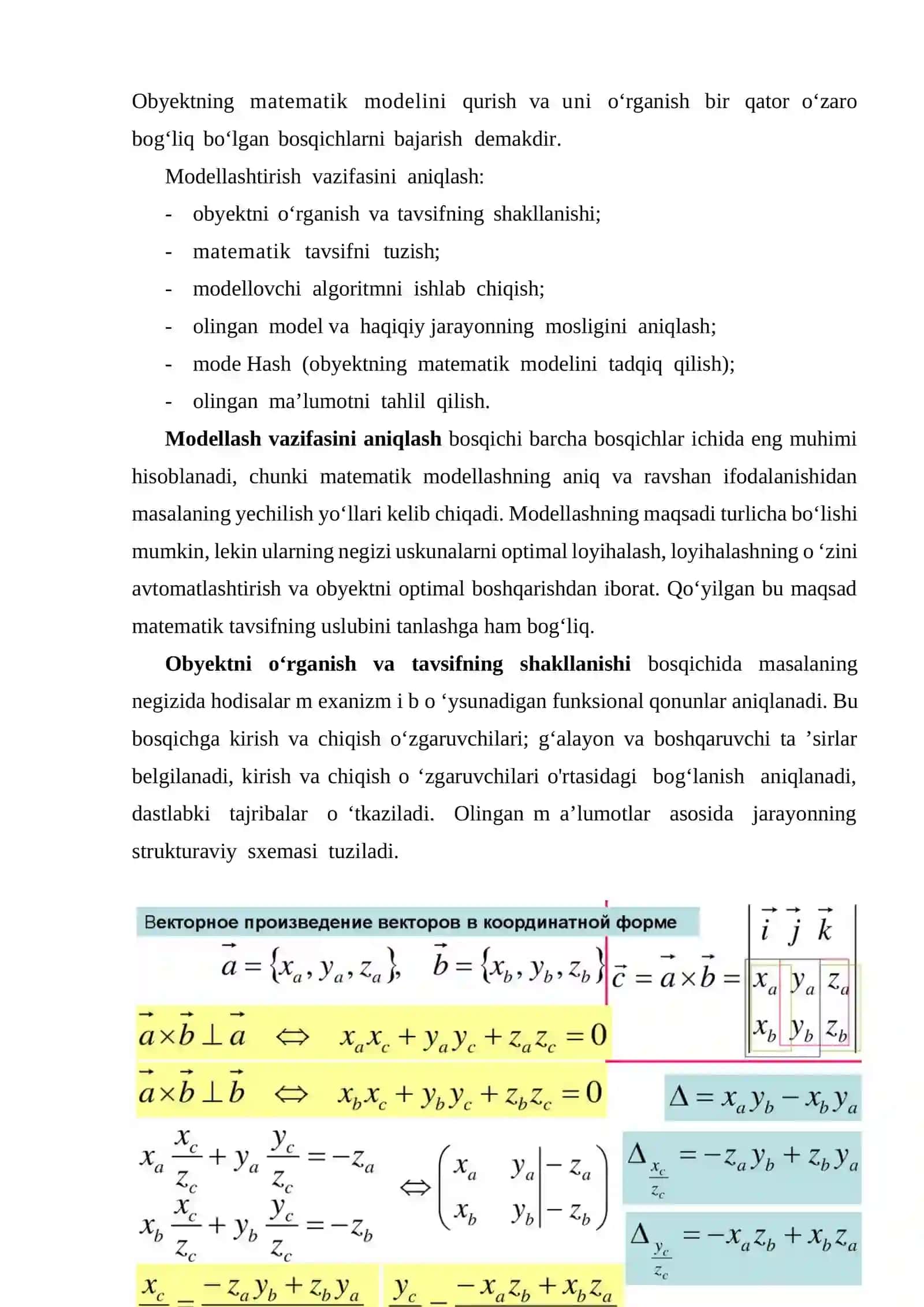 Obyektlarning tavsiflanishi 3