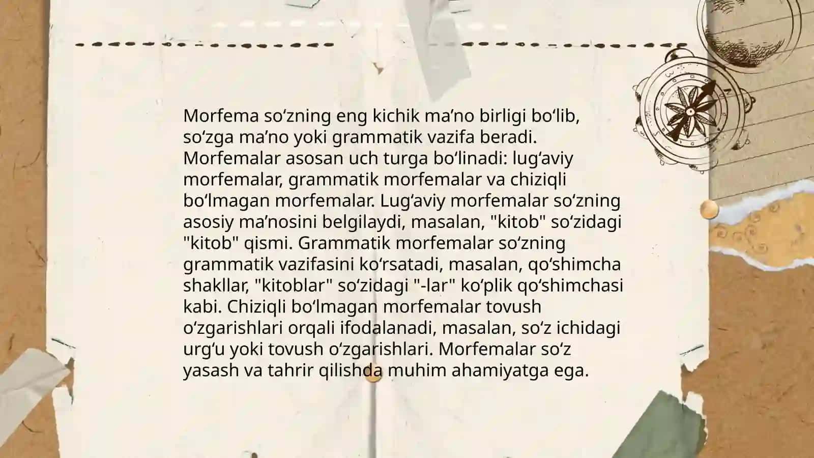 Morfema va qo'shimcha munosabati 3