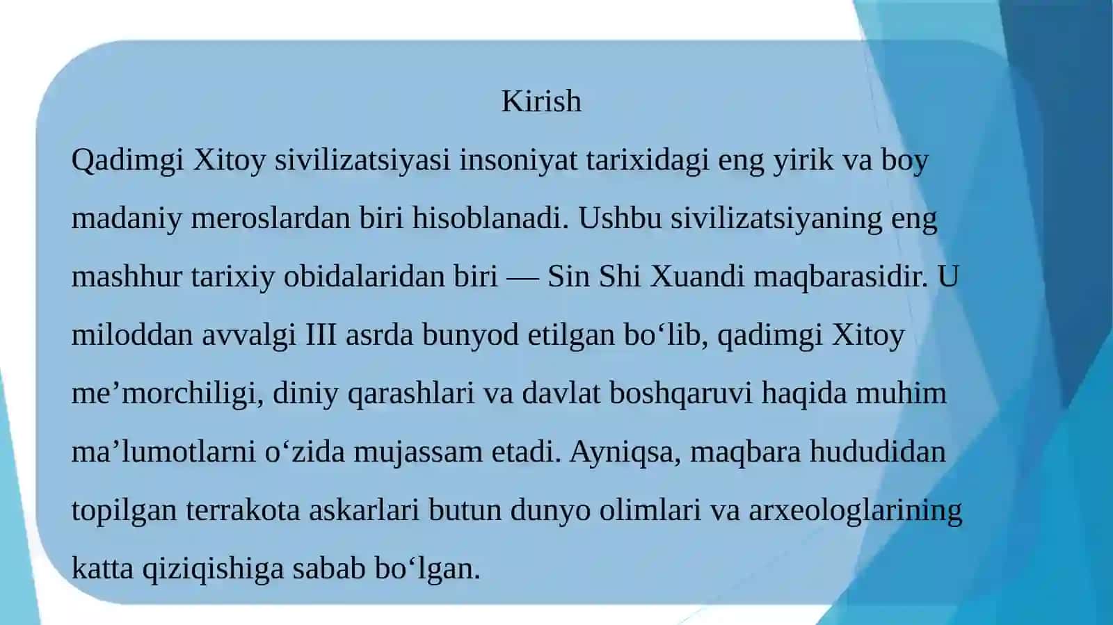 Sin Shi Xuandi maqbarasining o‘rganilishtari va tarixi va arxeologiyasi 3