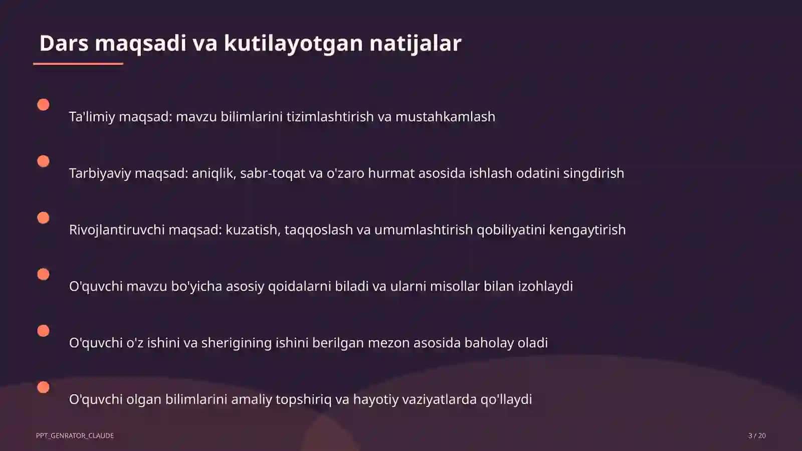 Kombinatorika elementlari: sanash qoidalari (6-sinf) 3