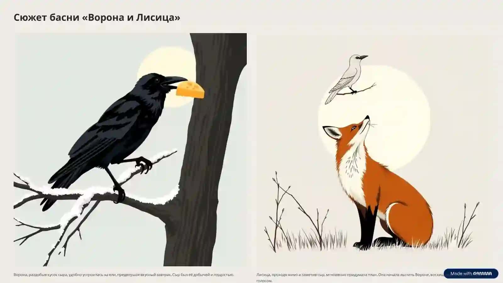 И. А. Крылов — «Ворона и Лисица» 3