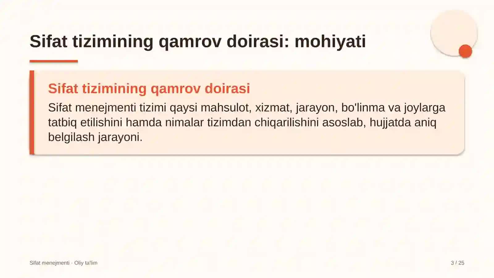 Avtomaktablarda sifat menejmenti tizimining qamrov doirasini belgilash 3
