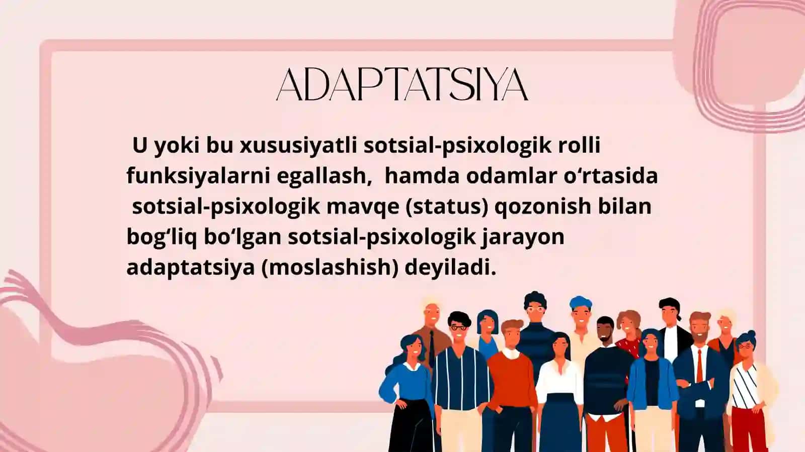ADAPTATSIYANING VUJUDGA KELISHI 3
