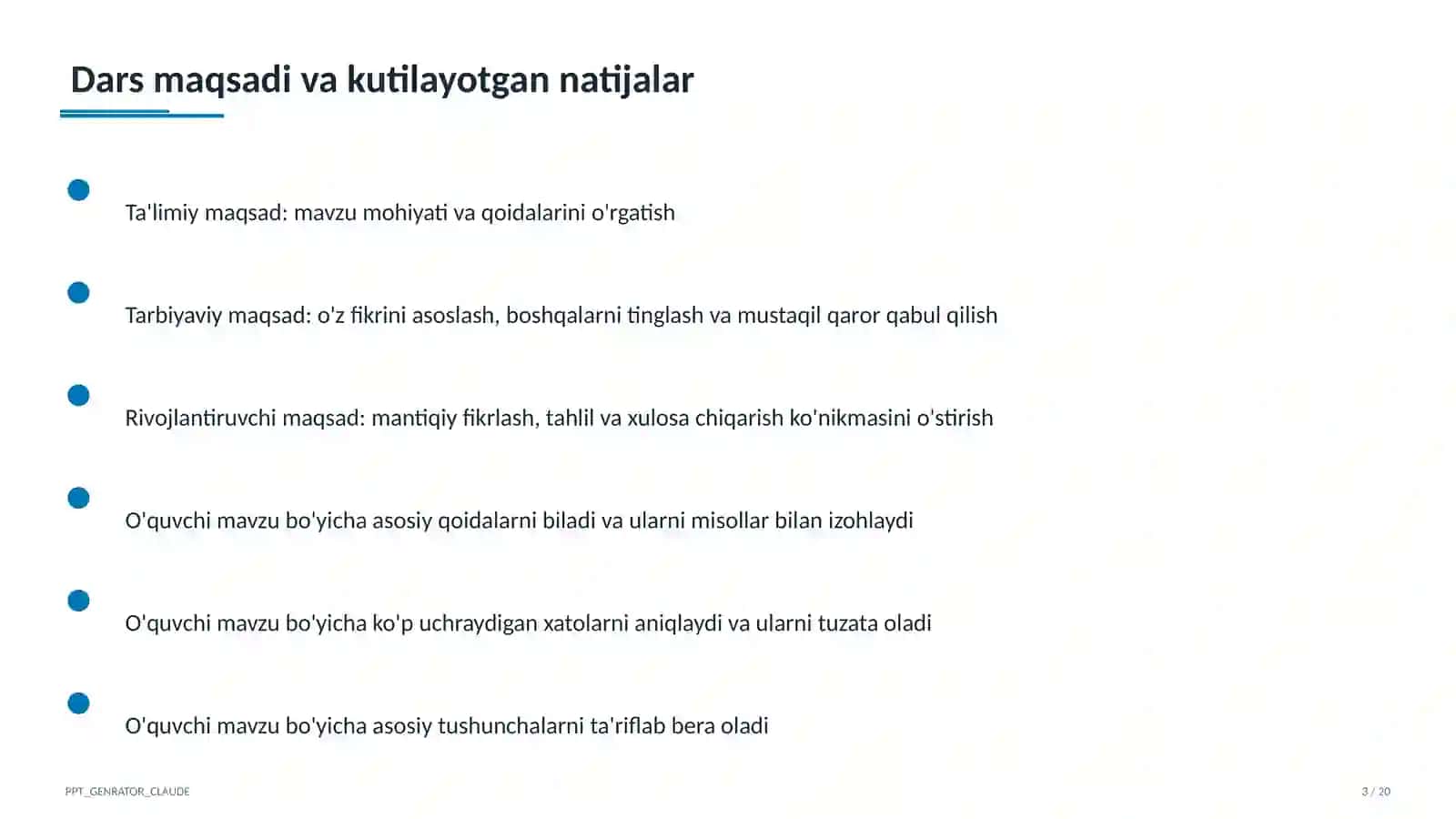 Sun'iy intellekt yordamchisi bilan dars ishlanmasi tuzish (2026) 3