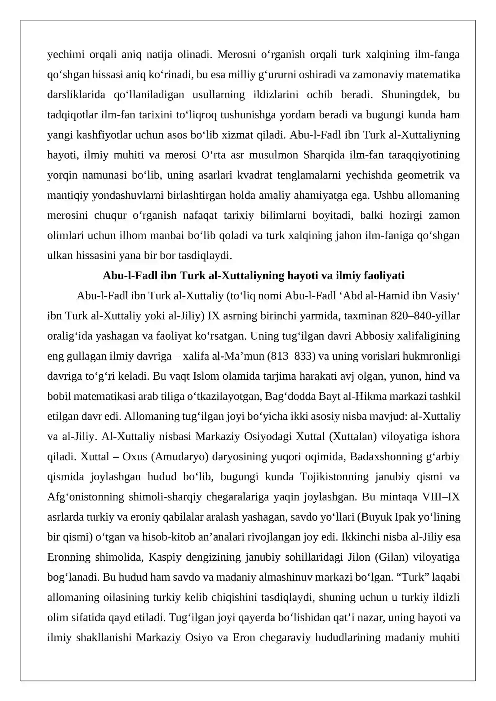 Abu-l-Fadl ibn Turk al-Xuttaliy (VIII-IX asrlar) 3