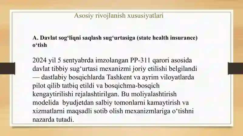O'zbekiston Respublikasida tibbiy xizmatlar bozorining rivojlanish xususiyatlari 3