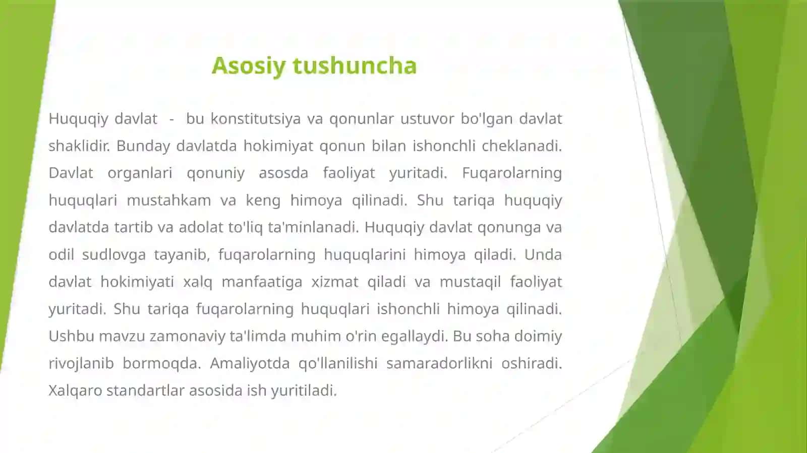 HUQUQIY DAVLATNING ASOSIY BELGILARI 3