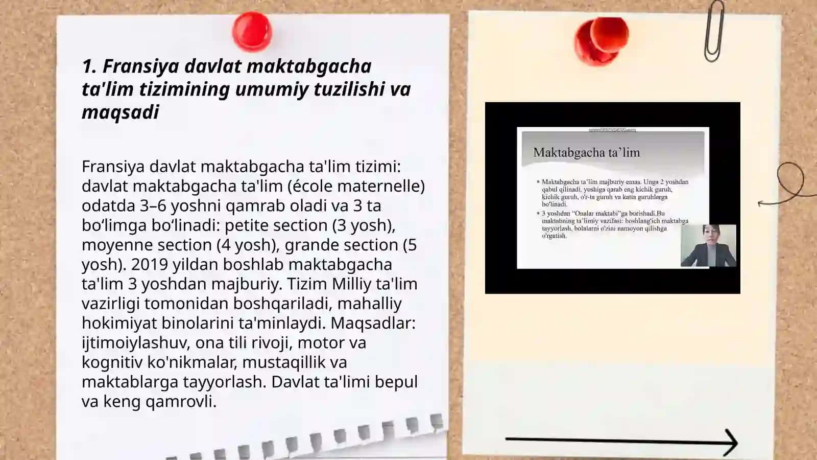 Fransiya davlati maktabgacha ta'lim tizimi va uning öziga xususiyatlarni nechi yoshdan qamrashi bitta guruhida nechta tarbiyachi ishlashi va vazifalari Özbekistondan farqli va öxshash jihatlari ta'lim tarbiya jarayonlari 3