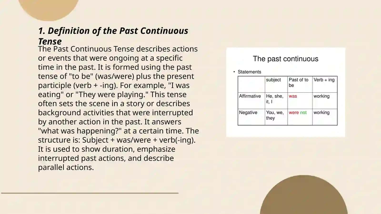 Past Continuous 3