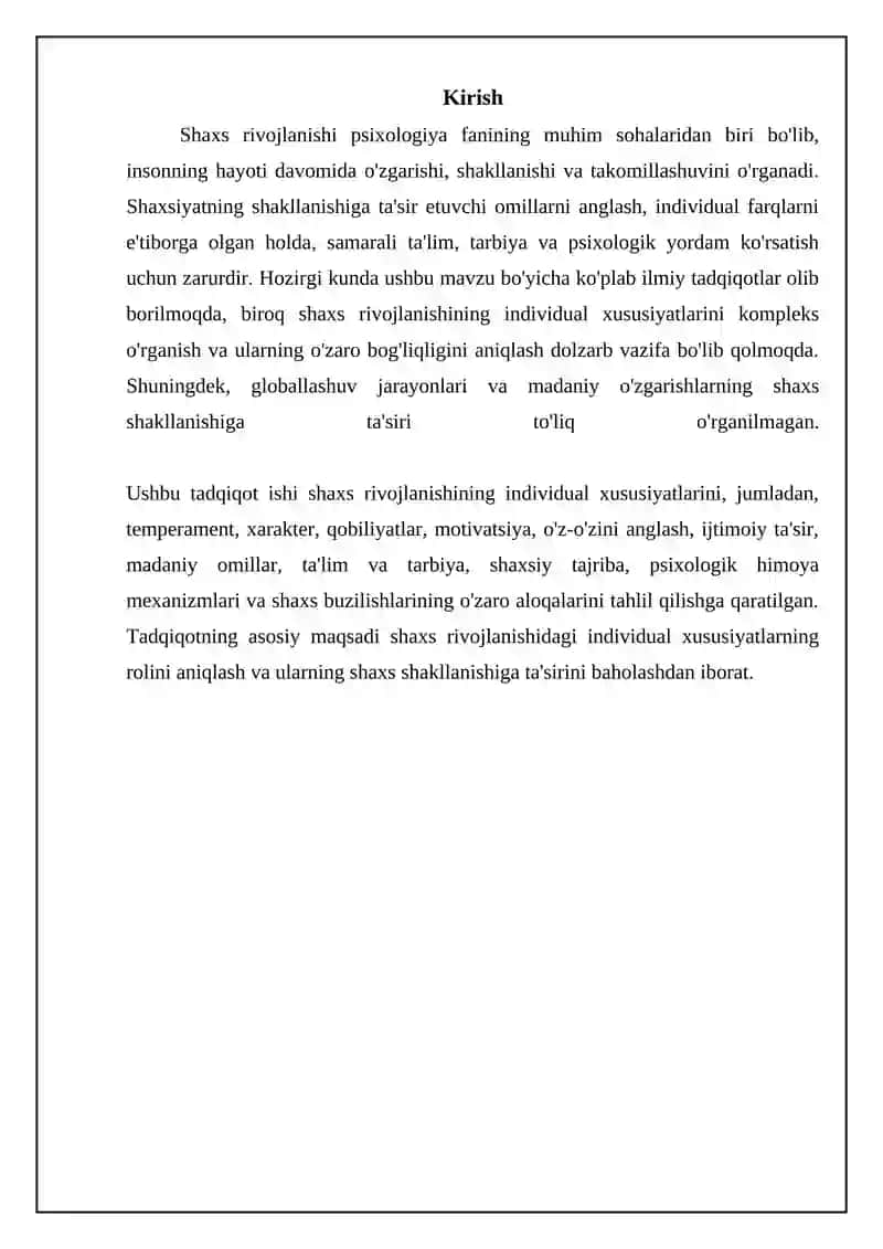 Shaxs rivojlanishining individuallik xususiyatlari va ularning roli 3