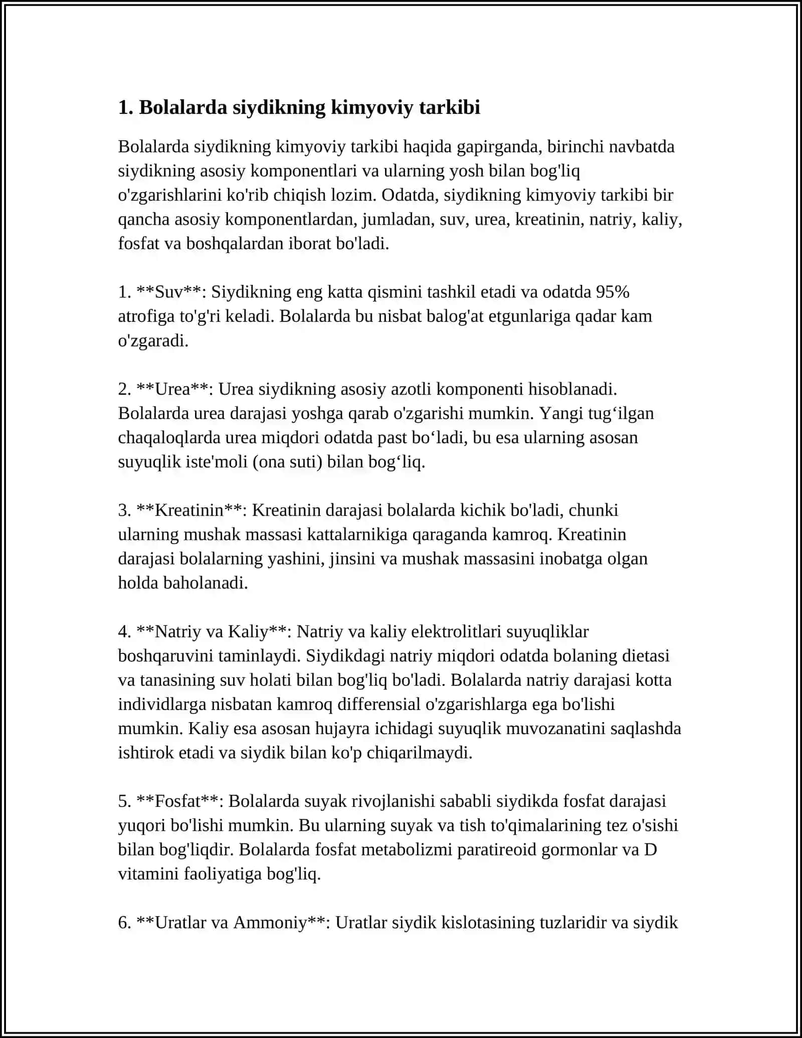 TURLI YOSHDAGI BOLALARDA SIYDIKNING KIMYOVIY XUSUSIYATLARIGA MODDALAR ALMASHINUVINING TA‘SIRI 3
