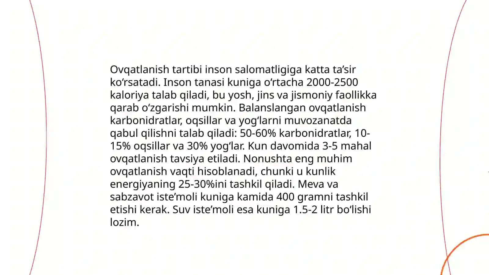 Inson salomatligi haqida 3