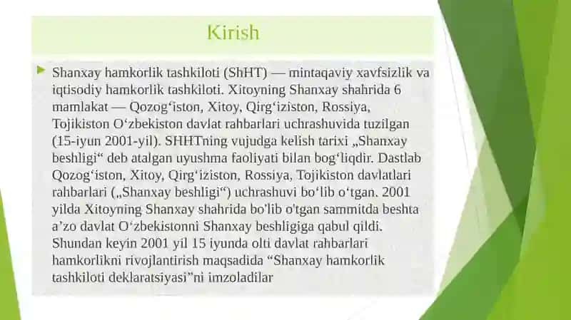O‘zbekistonning ShHT bilan aloqalari 3