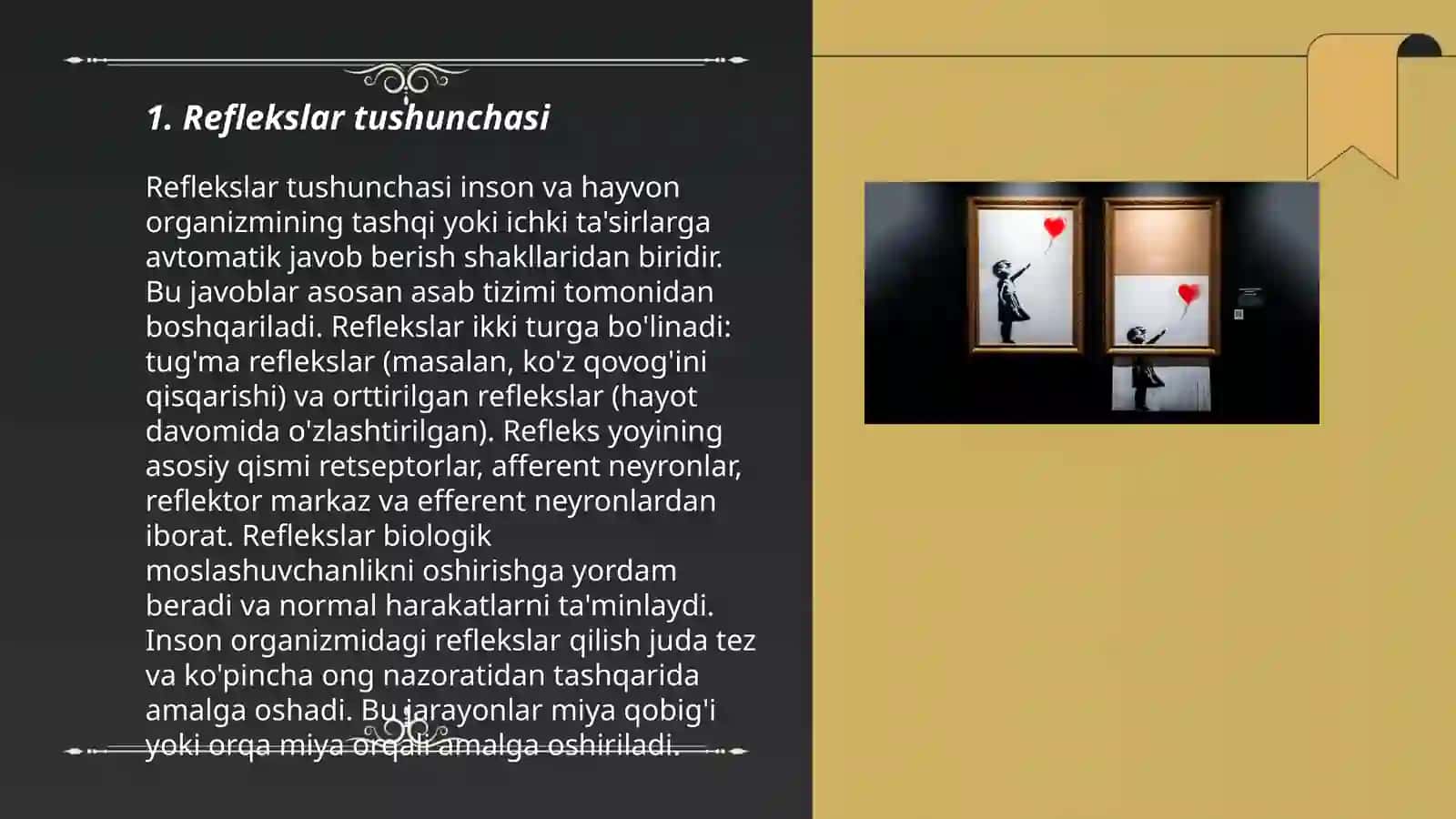 Shartli va shartsiz reflekslar 3