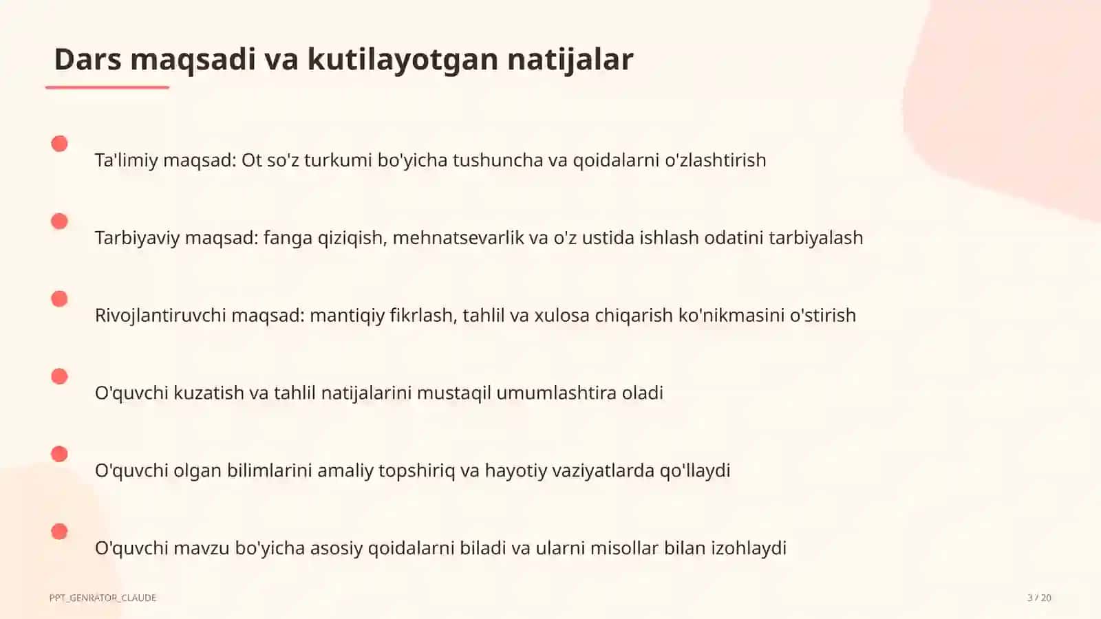 Ot so'z turkumi (3-sinf) 3