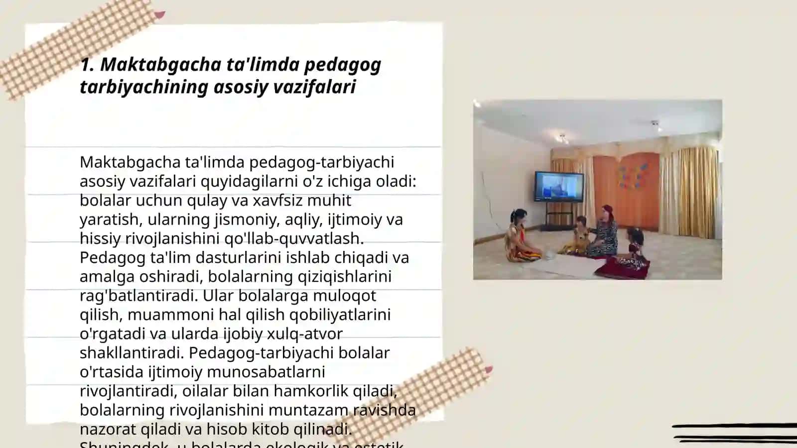 Maktabgacha taʼlim pedagogik jarayonida pedagog tarbiyachi faoliyati 3