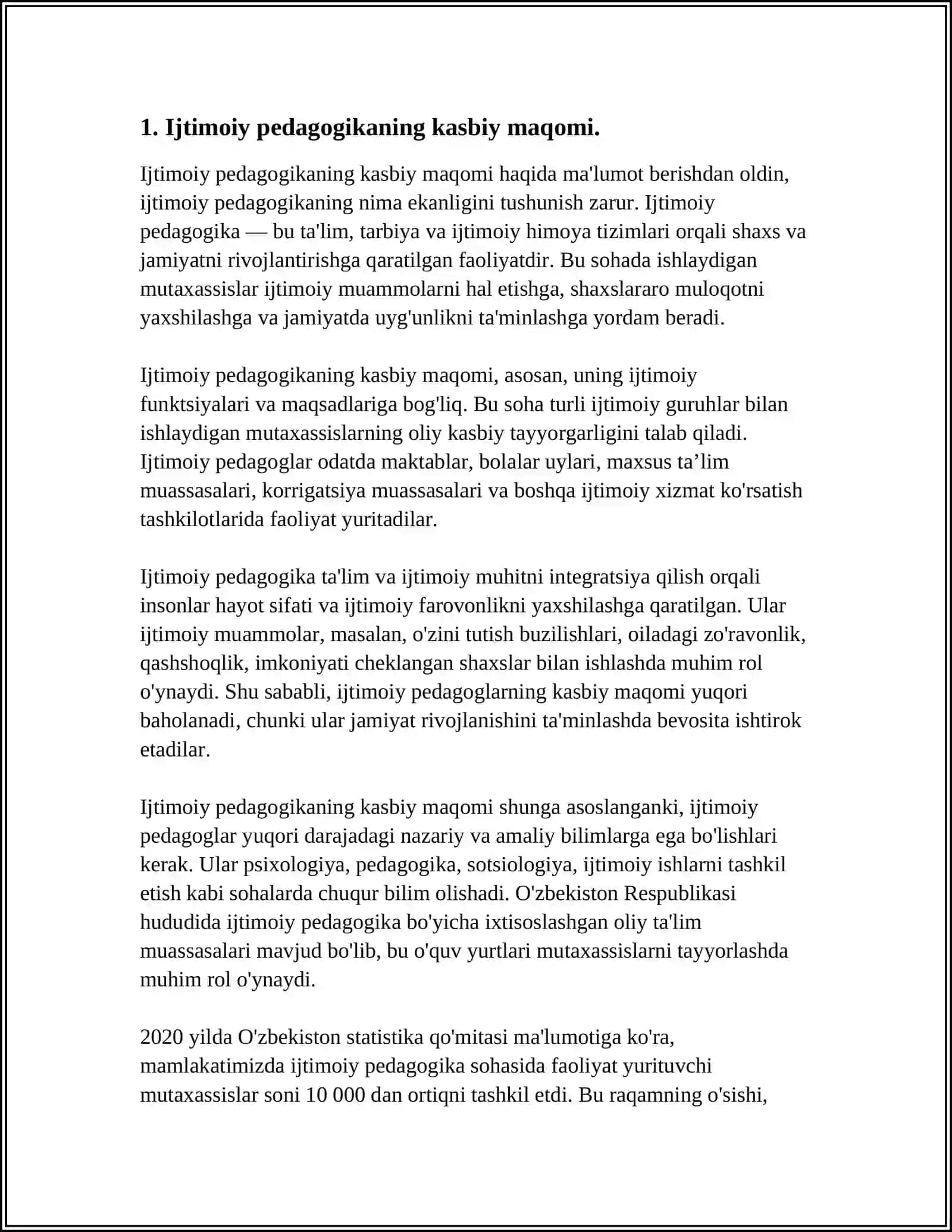 IJTIMOIY PEDAGOGNING KASBIY MAQOMI YANGI IJTIMOIY-IQTISODIY, HUQUQIY VA PSIXOLOGIK OMILLAR BILAN BELGILANGANLIGI 3