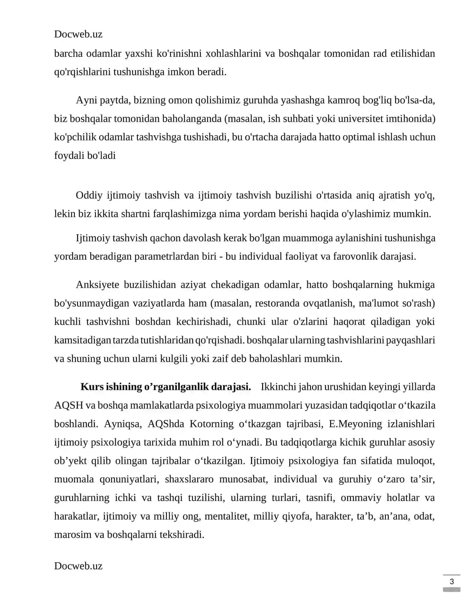 Ijtimoiy tashvishning tibbiyot psixologiyasida o’rganilishi 3