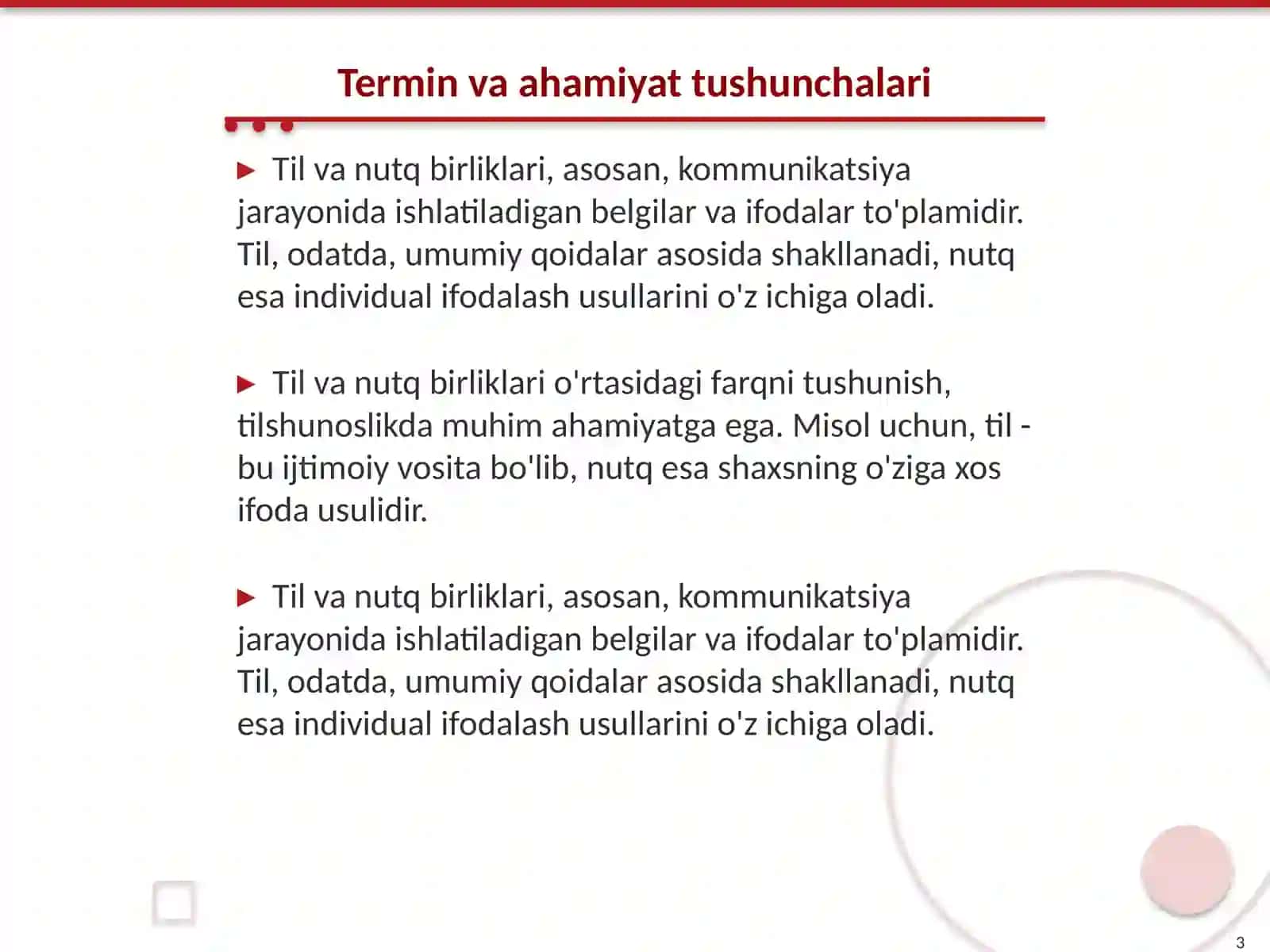 Til va nutq birliklarining ilmiy tavsifi 3