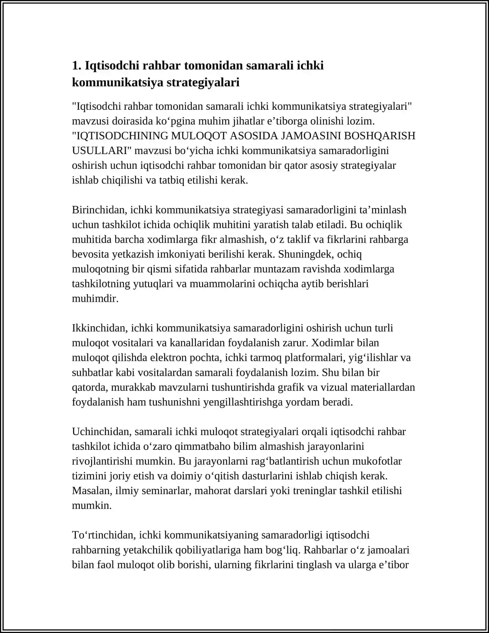 IQTISODCHINING MULOQOT ASOSIDA JAMOASINI BOSHQARISH USULLARI 3
