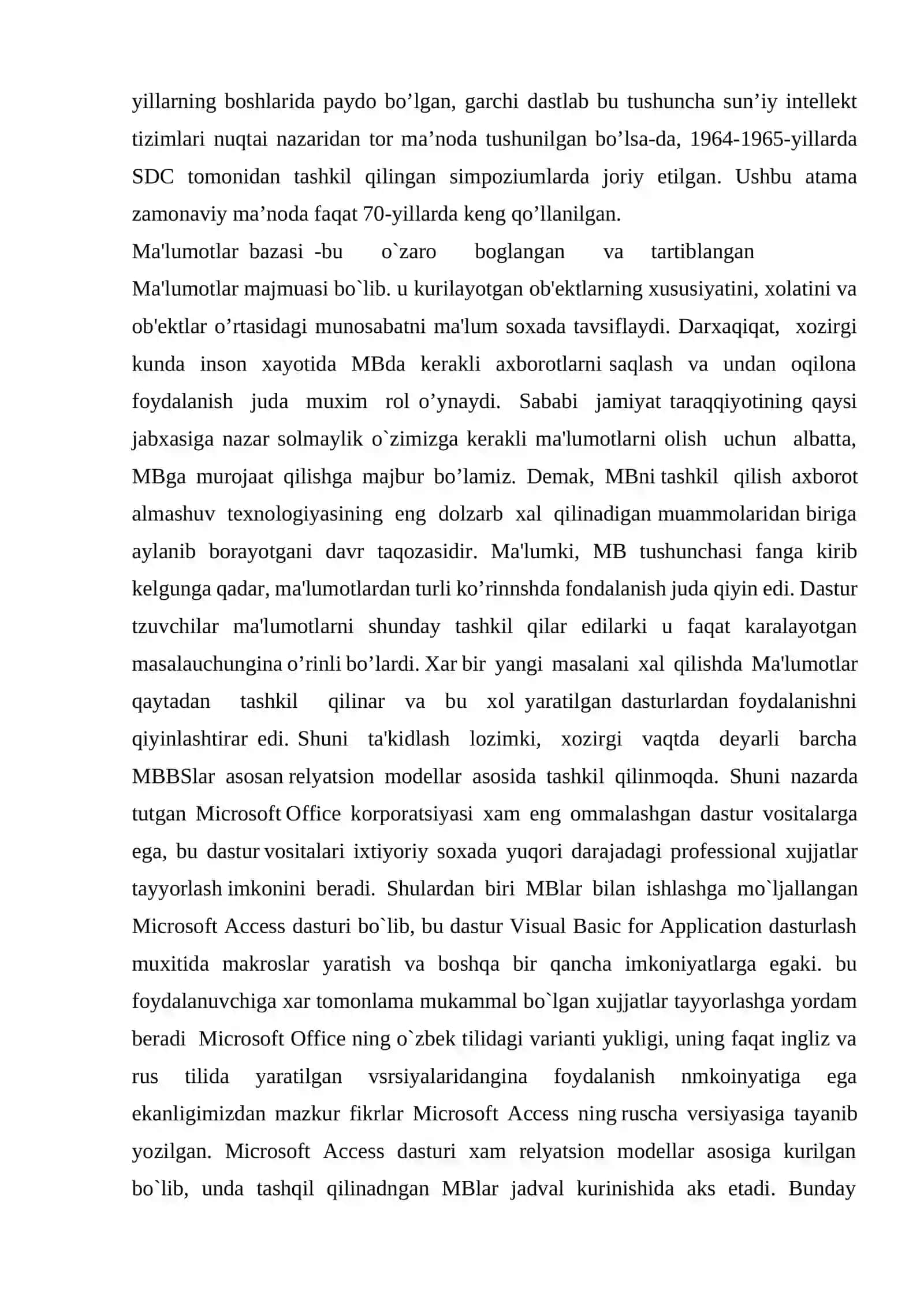 Mehmonxona ma’lumotlar bazasini loyihalash 3