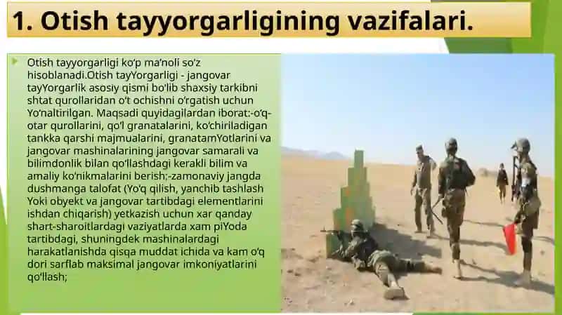 Otish Tayyorgarligining Vazifalari 3